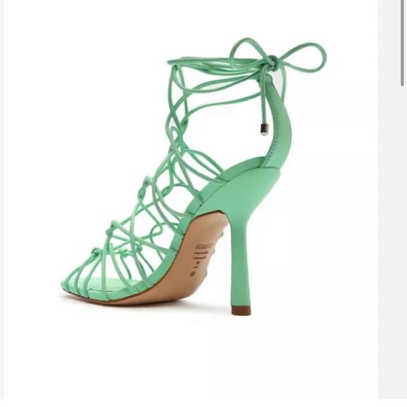 NWT SCHUTZ Heyde Gladiator Ankle Wrap Square Toe Heel Sandals- Size 11 - Picture 3 of 11